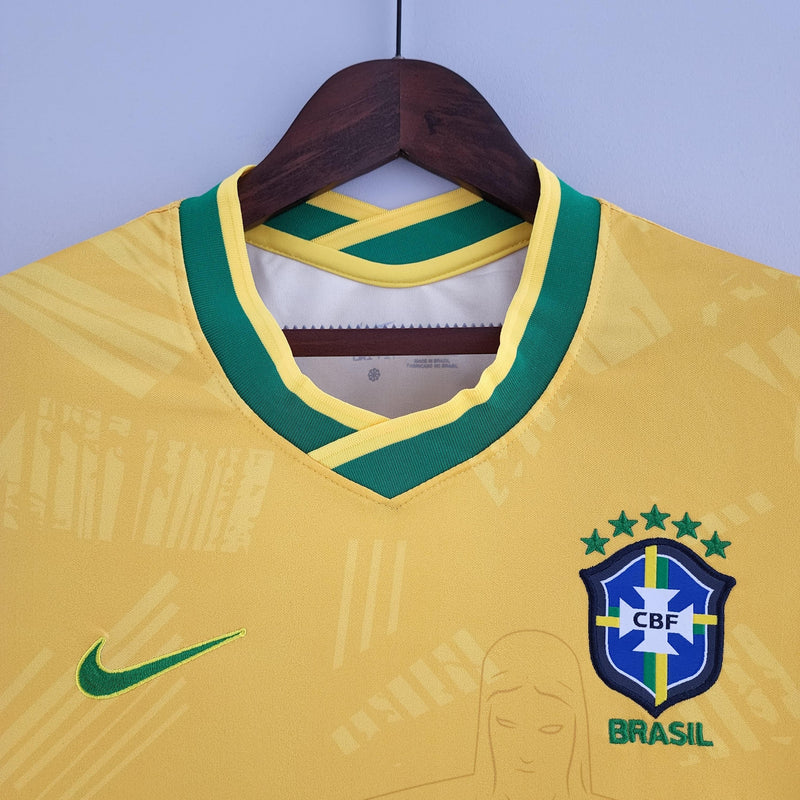 Camisola Feminina Seleção Brasil 2022/22 Amarelo Conceito