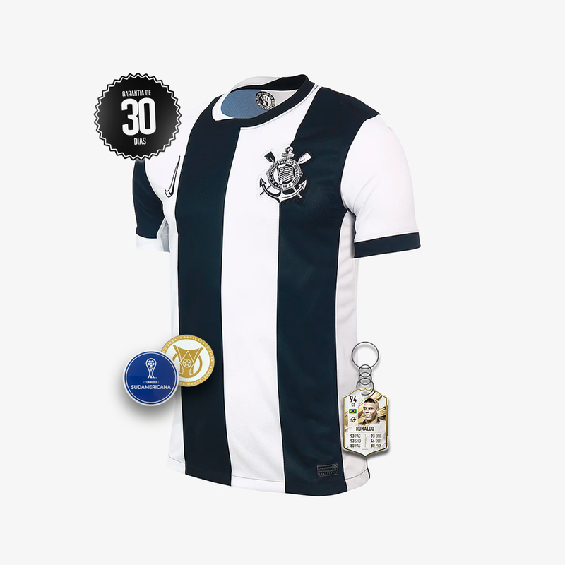 Camisa Corinthians Terceiro Uniforme Listrado 2024/2025