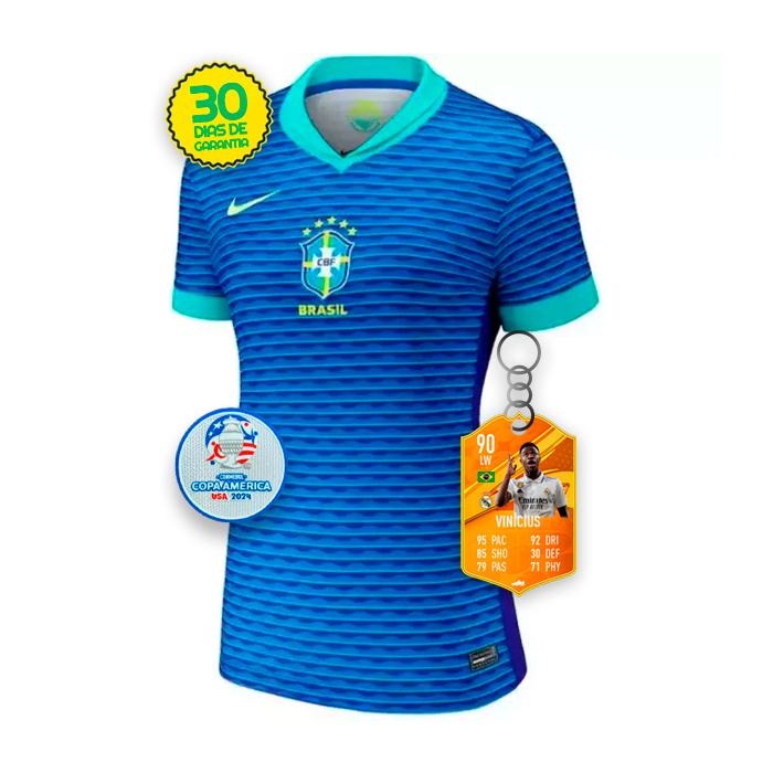 Camisa feminina Seleção Brasileira 2024/25 Away + 🎁 5 Presentes