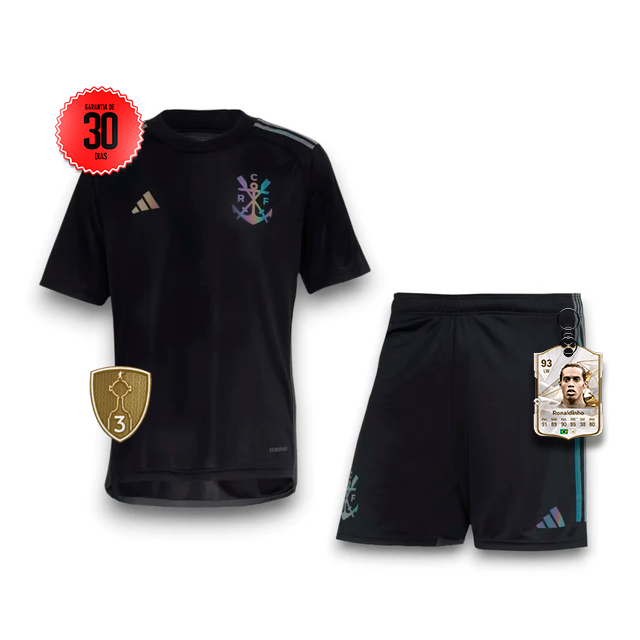 Kit Infantil Flamengo Holográfica Third 2023/2024