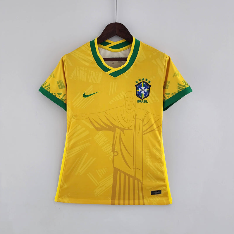 Camisola Feminina Seleção Brasil 2022/22 Amarelo Conceito