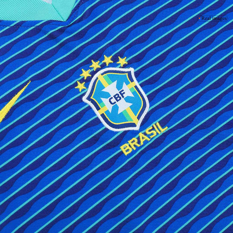 Kit Infantil Seleção Brasileira 2024/25 Away + 🎁 5 Presentes