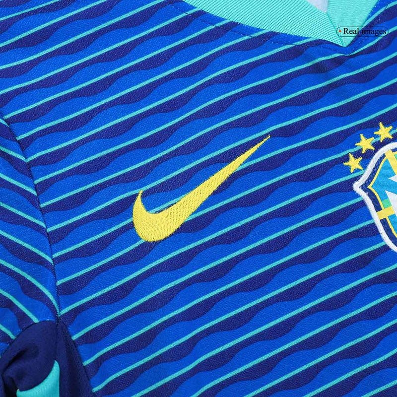 Kit Infantil Seleção Brasileira 2024/25 Away + 🎁 5 Presentes