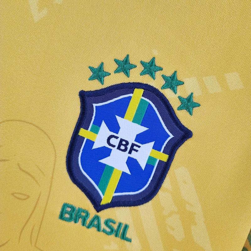 Camisola Feminina Seleção Brasil 2022/22 Amarelo Conceito