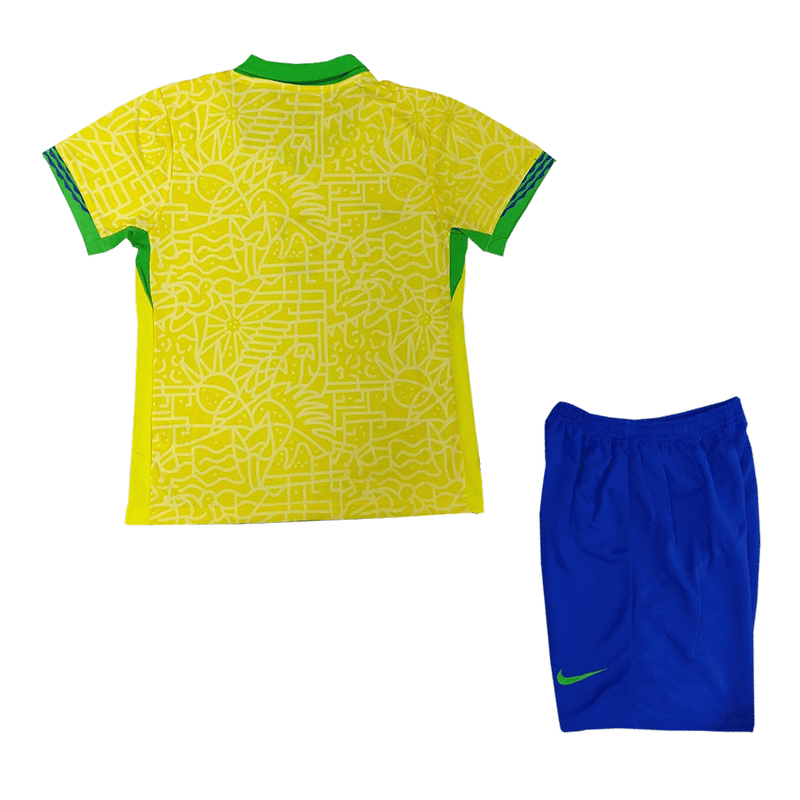 Kit Infantil Seleção Brasileira 2024/25 Home + 🎁 5 Presentes