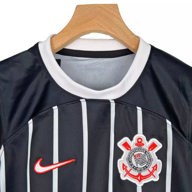 Conjunto Infantil Corinthians Preto 2023/2024 - Lançamento