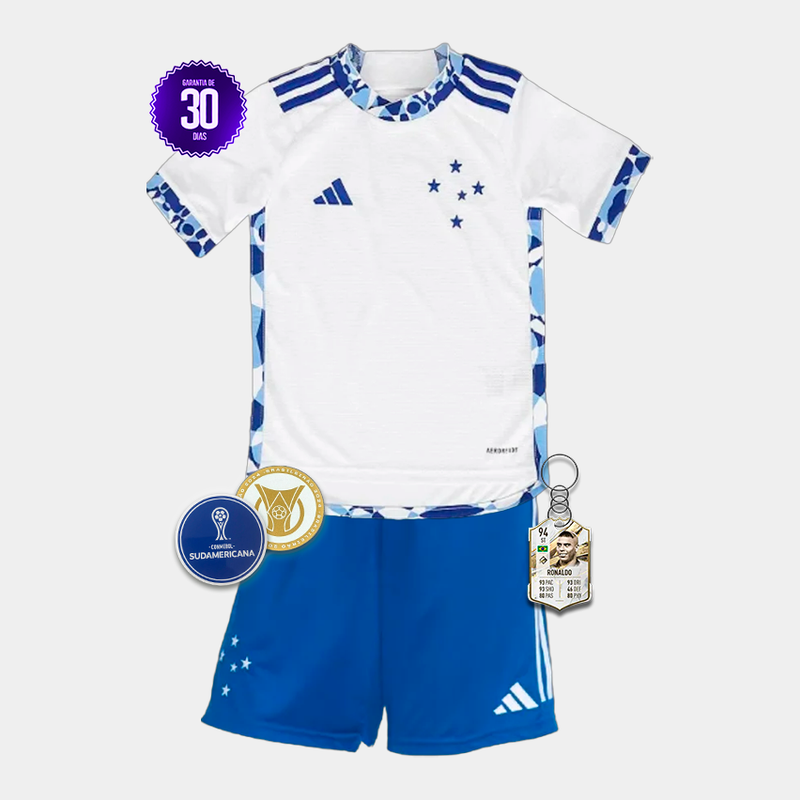 Kit Infantil Cruzeiro Segundo Uniforme 2024/2025