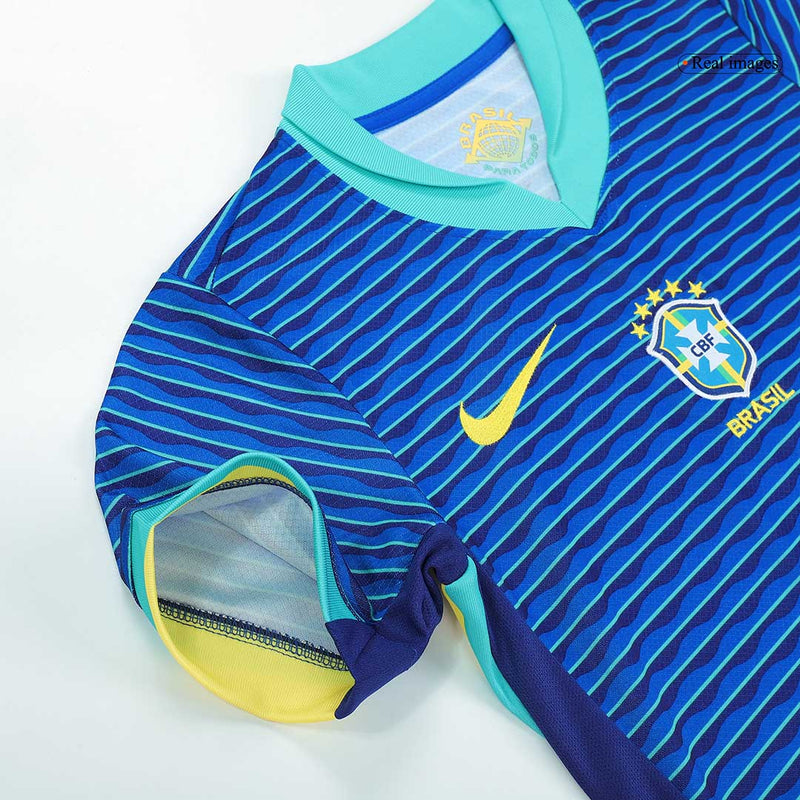 Kit Infantil Seleção Brasileira 2024/25 Away + 🎁 5 Presentes