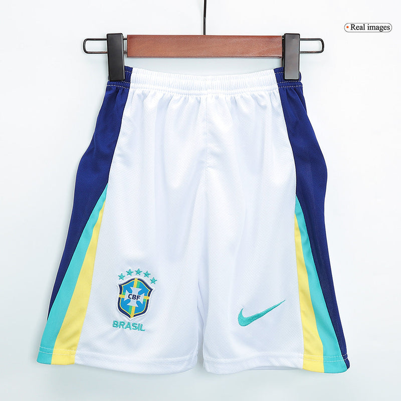 Kit Infantil Seleção Brasileira 2024/25 Away + 🎁 5 Presentes